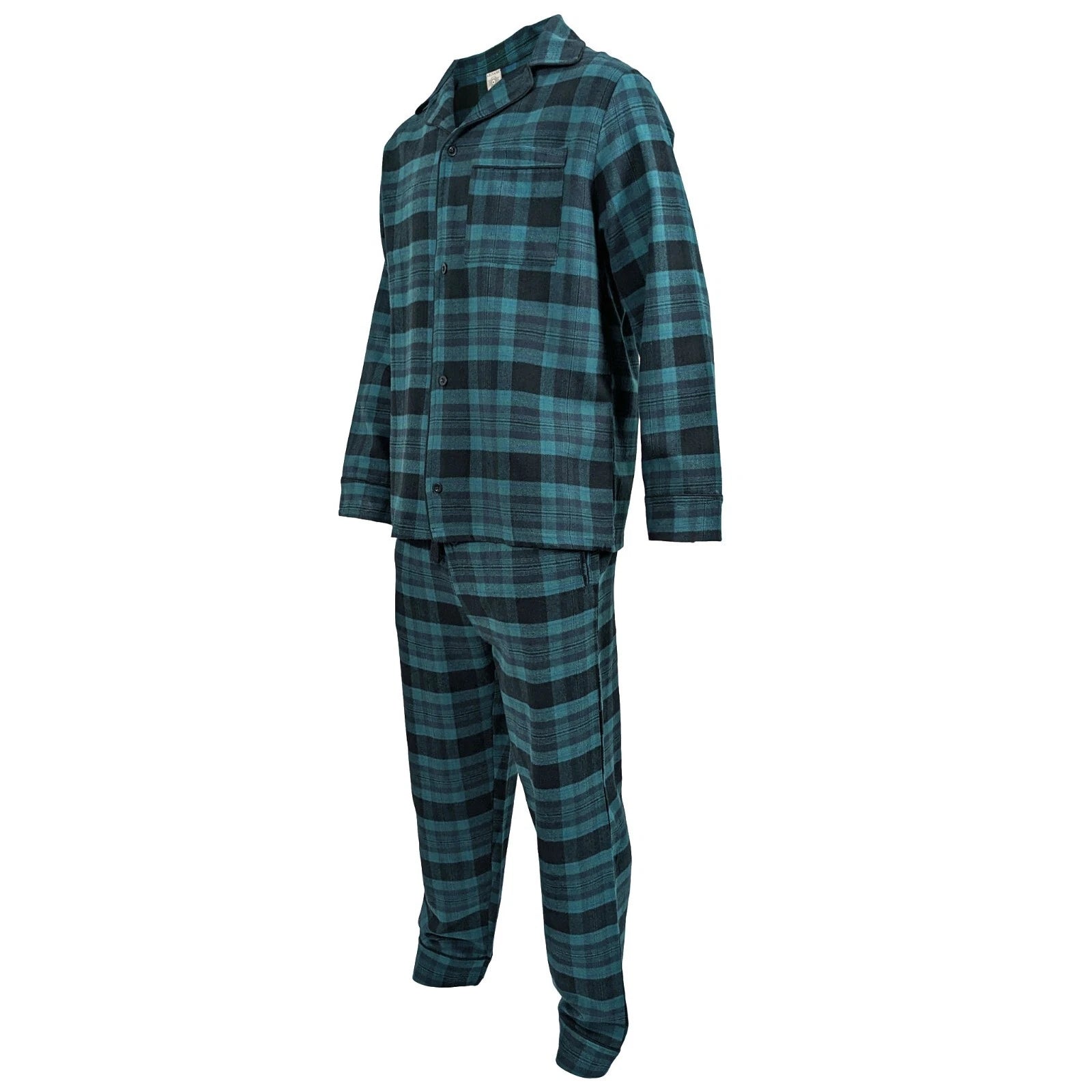 Mens Pyjamas Flannel/Brush Cotton Warm PJ Pyjama Set PJS Sizes S-4XL Nightwear