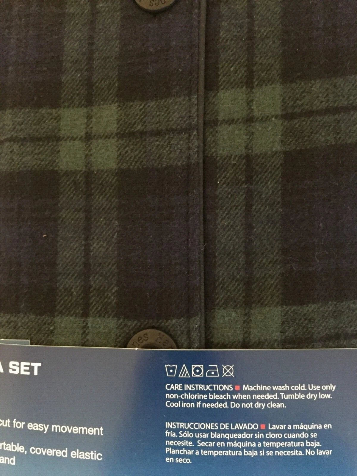 NWT Men's Hanes Flannel RED / BLACK Gray Plaid L/S Pant Set Pajamas PJs Cotton