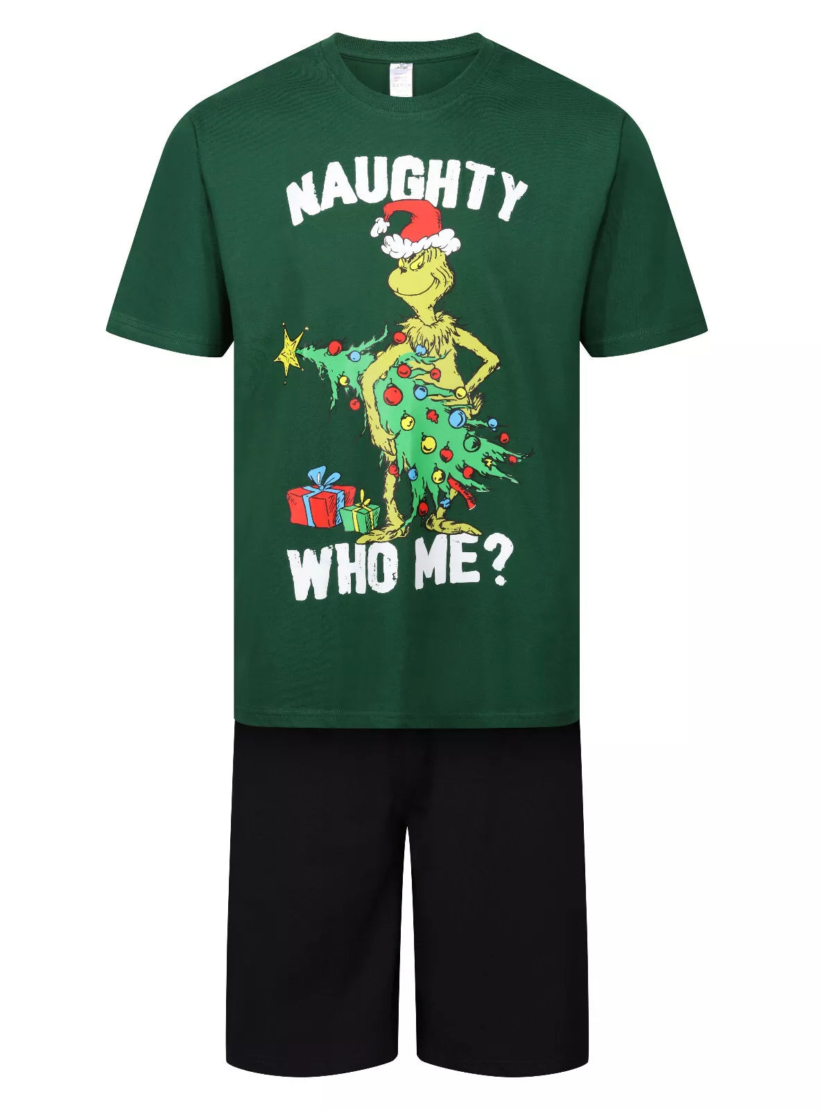 MENS CHRISTMAS PYJAMAS THE GRINCH SHORT PJ SET XMAS NIGHT WEAR S M L XL XXL NEW