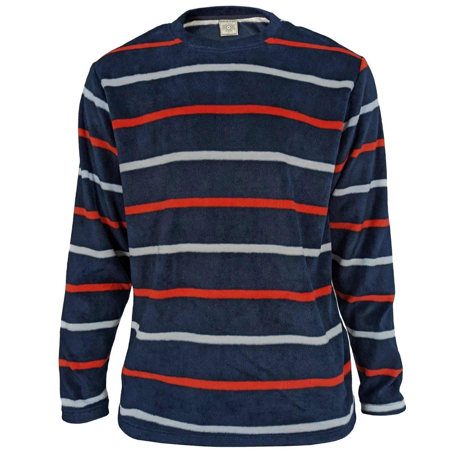 Mens Fleece Warm Soft Pyjamas Striped PJ Set Nightwear Nightsuit Pyjama S-4XL