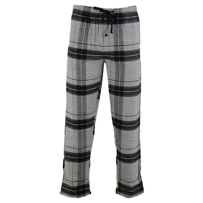 Mens Pyjamas Bottoms Flannel Check PJs Set Tartan Trousers Loungewear Pyjamas