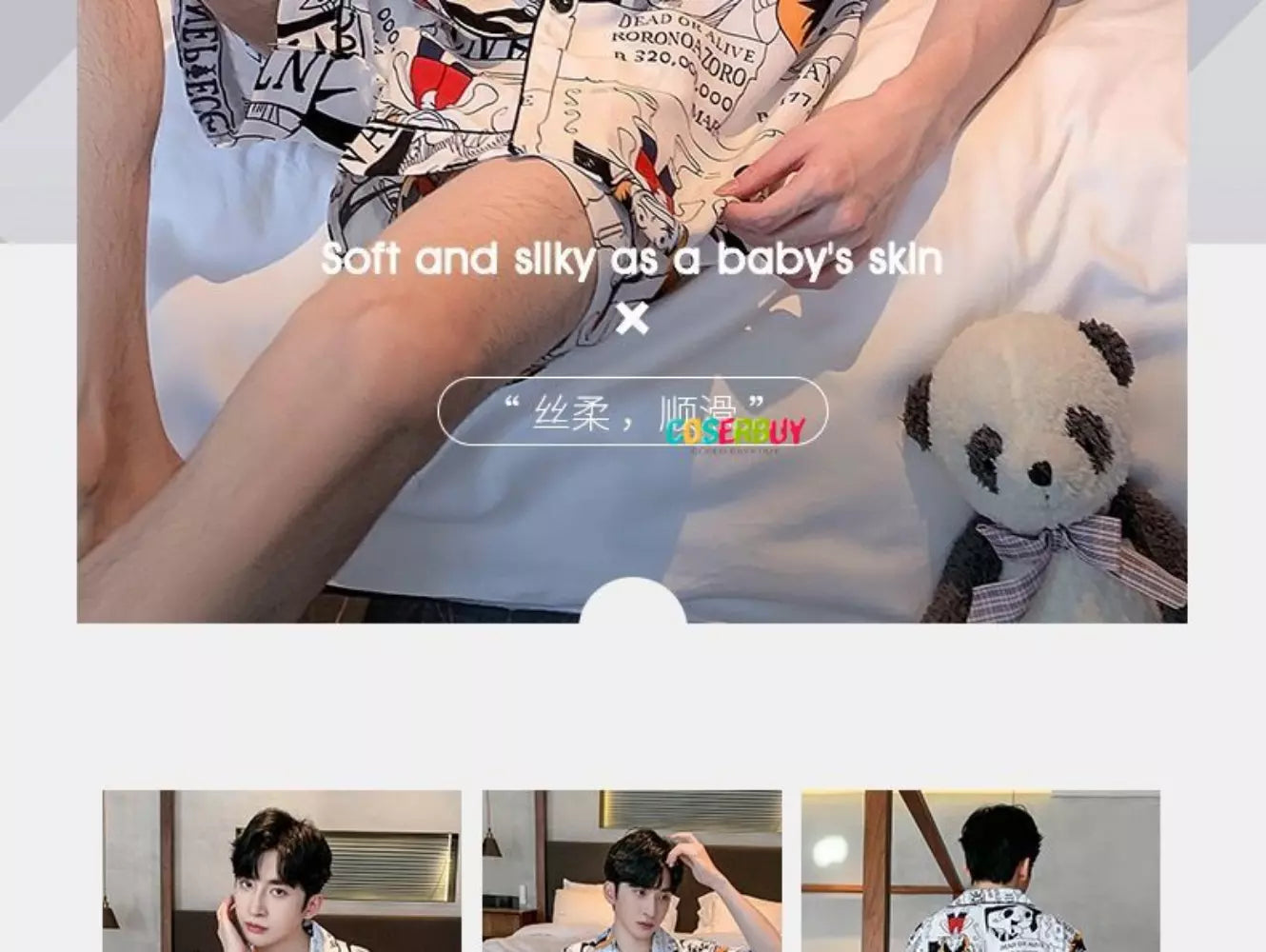 Anime One Piece Cosplay Monkey D. Luffy Pajamas Men Summer Home Clothing Shorts