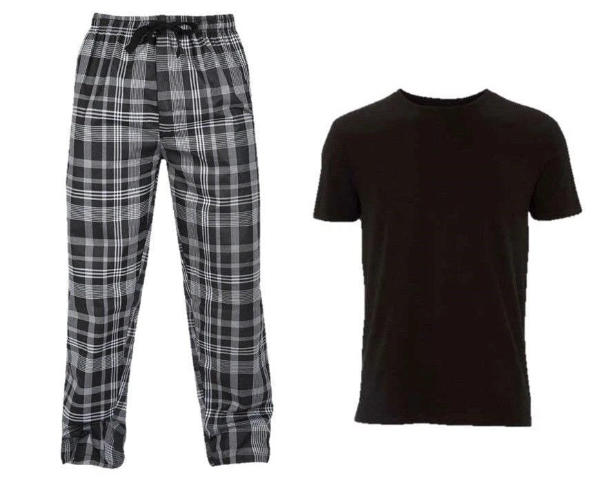 Mens Short Sleeve Pyjama Set Pj T-Shirt Pyjamas Loungewear Nightwear Sleepwear