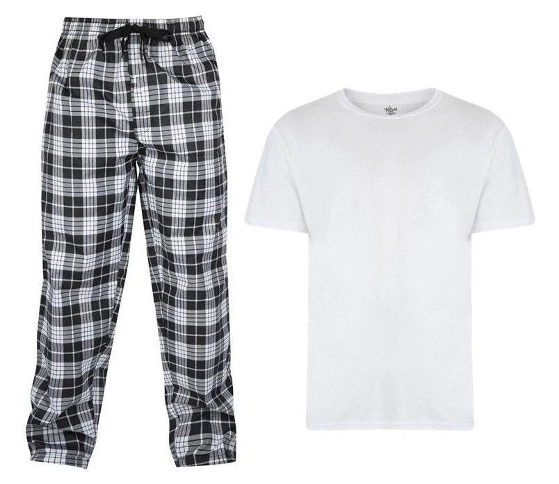 Mens Short Sleeve Pyjama Set Pj T-Shirt Pyjamas Loungewear Nightwear Sleepwear