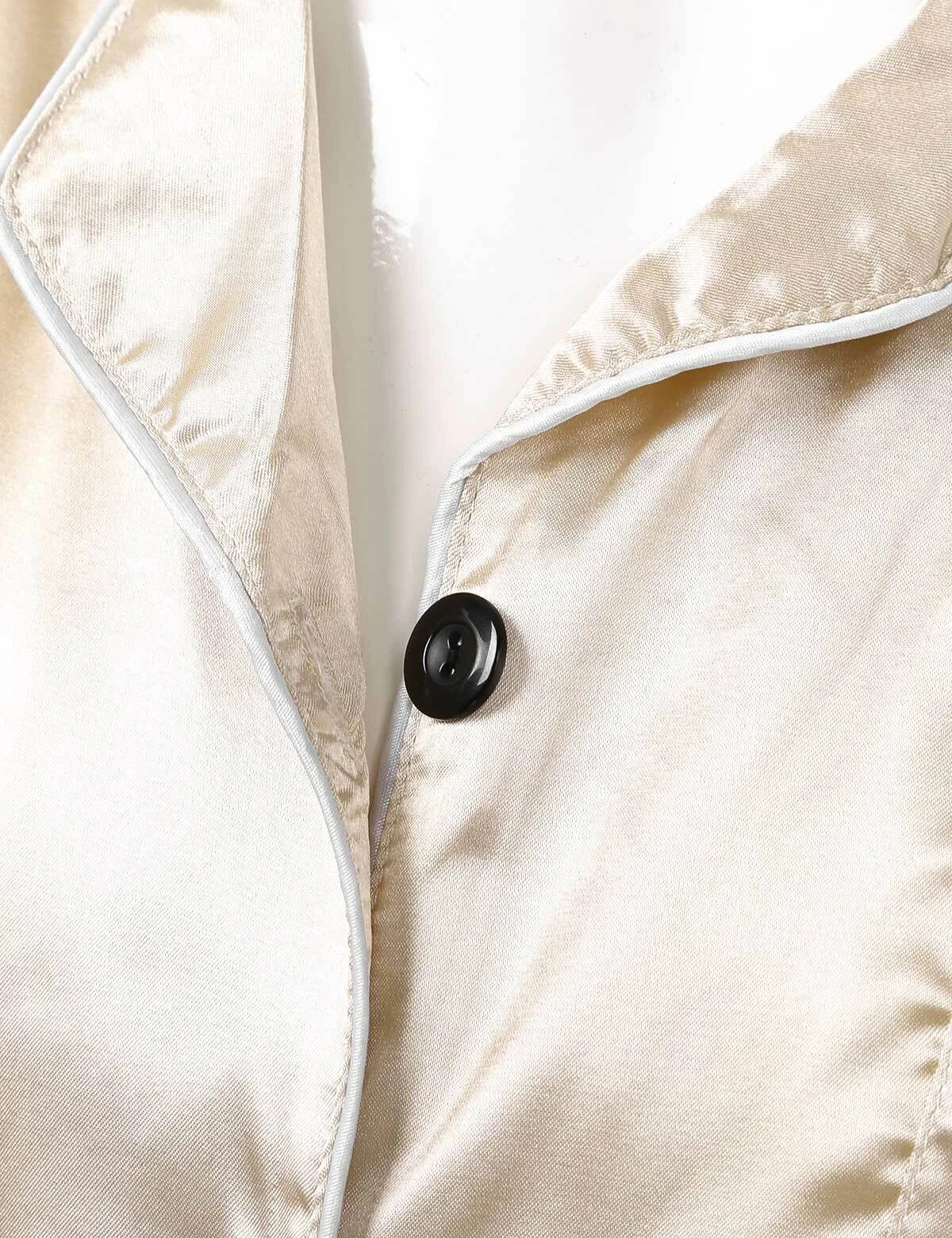 Men Silk Satin Pajamas Set Shirt Top Shorts Pants Long Robe Sleepwear Nightwear
