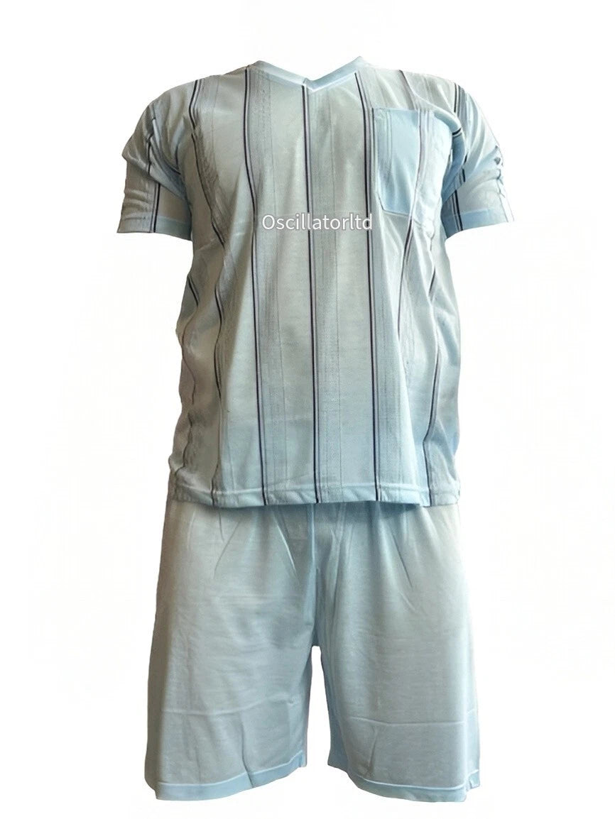 Mens SUMMER Cool Pyjamas Shorts Set Short Sleeve Nightwear Pjs Loungewear Cotton