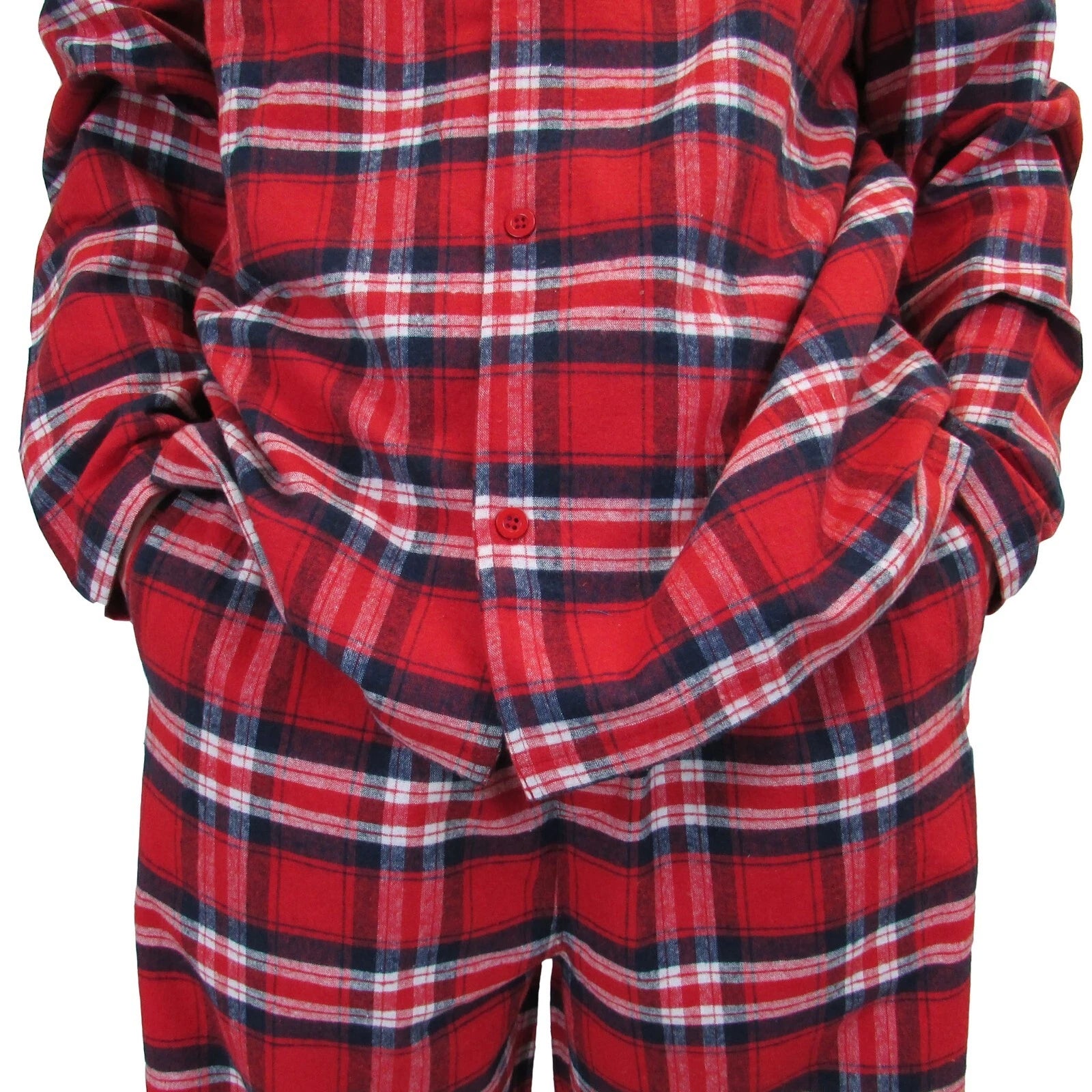 Mens Pyjamas Flannel/Brush Cotton Warm PJ Pyjama Set PJS Sizes S-4XL Nightwear