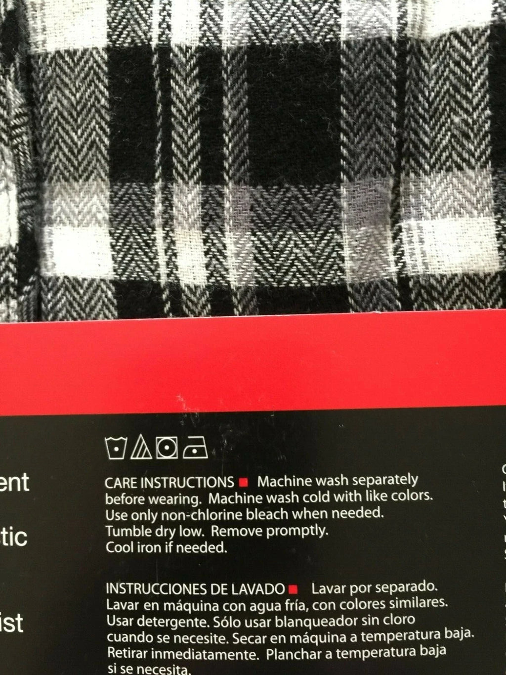 NWT Men's Hanes Flannel RED / BLACK Gray Plaid L/S Pant Set Pajamas PJs Cotton