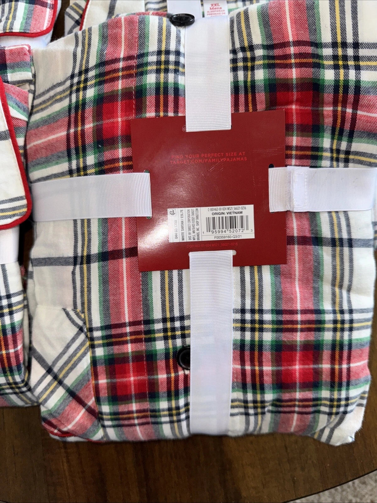 Wondershop Target Men's 2-Piece Flannel Pajama Set White Tartan Plaid  Man Sizes