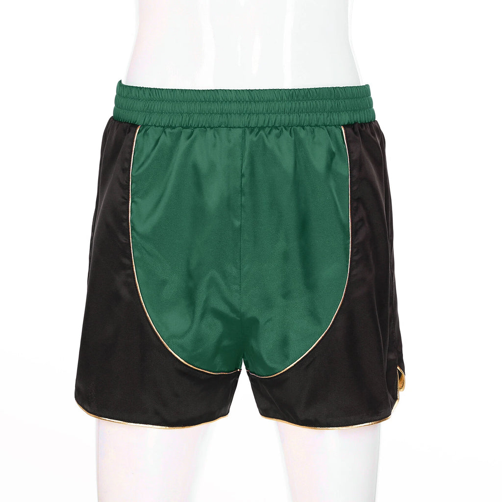 Men's Silk Satin Pajamas Set Vest Top and Boxer Shorts Sleepwear Home Loungewear