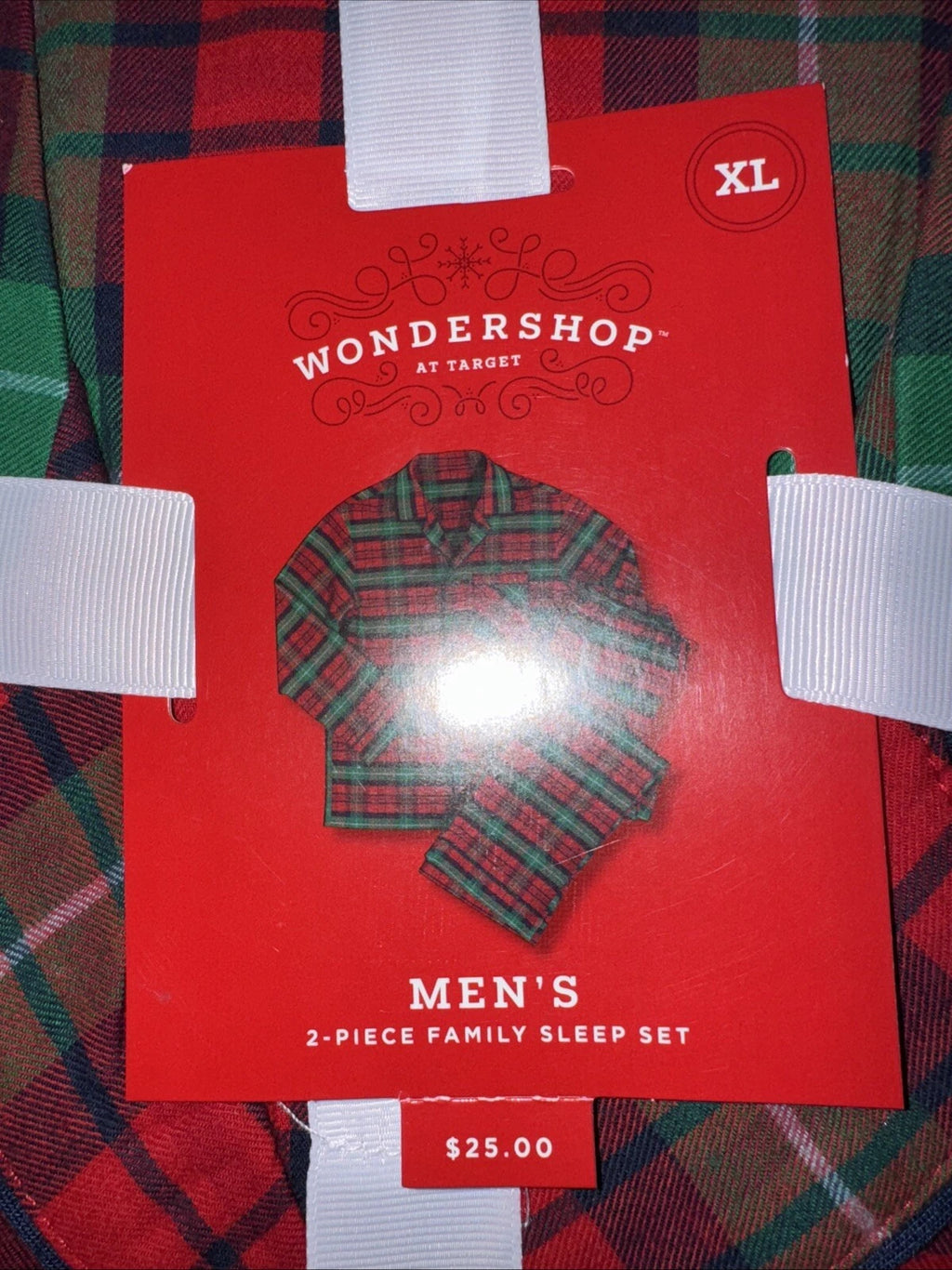 Plaid Flannel Pajama Set - Wondershop Green/Black/Red Tartan Man Sizes  NEW