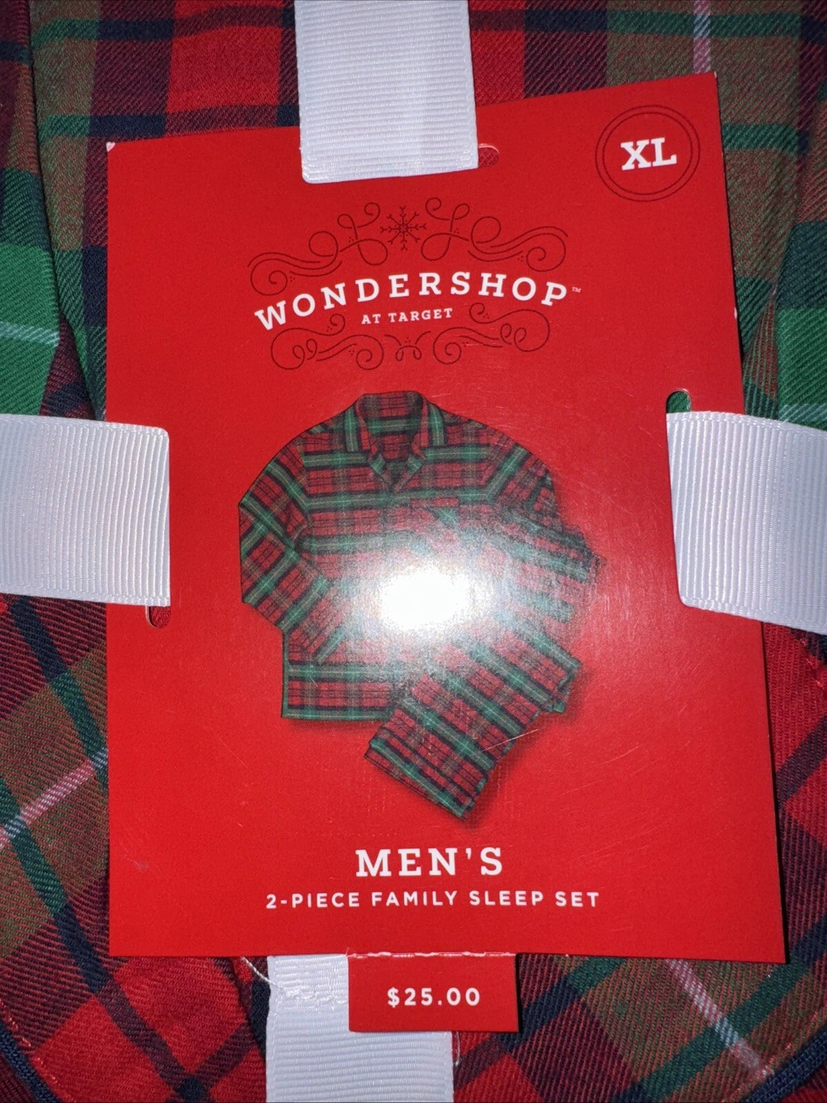 Plaid Flannel Pajama Set - Wondershop Green/Black/Red Tartan Man Sizes  NEW