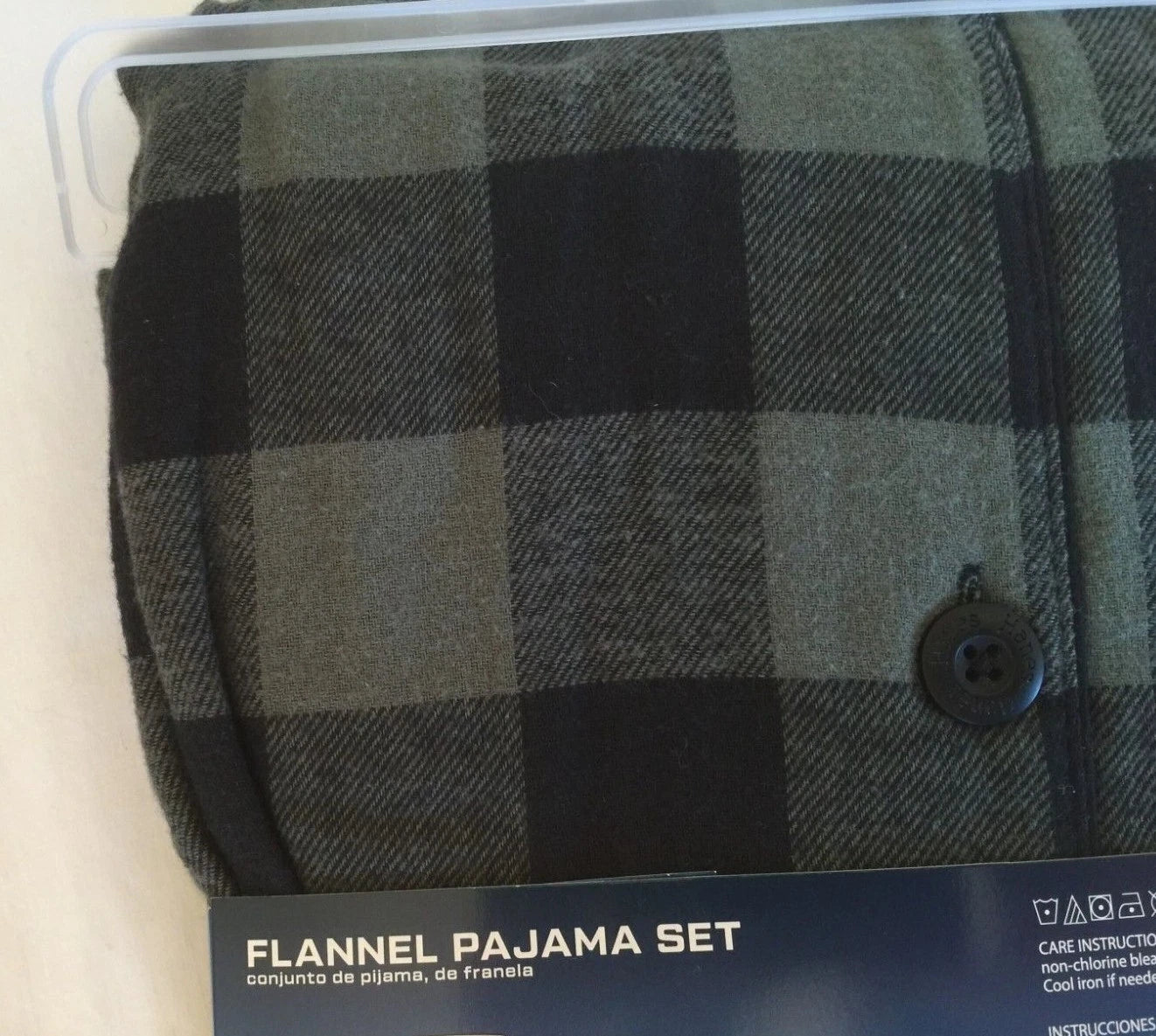 NWT Men's Hanes Flannel RED / BLACK Gray Plaid L/S Pant Set Pajamas PJs Cotton