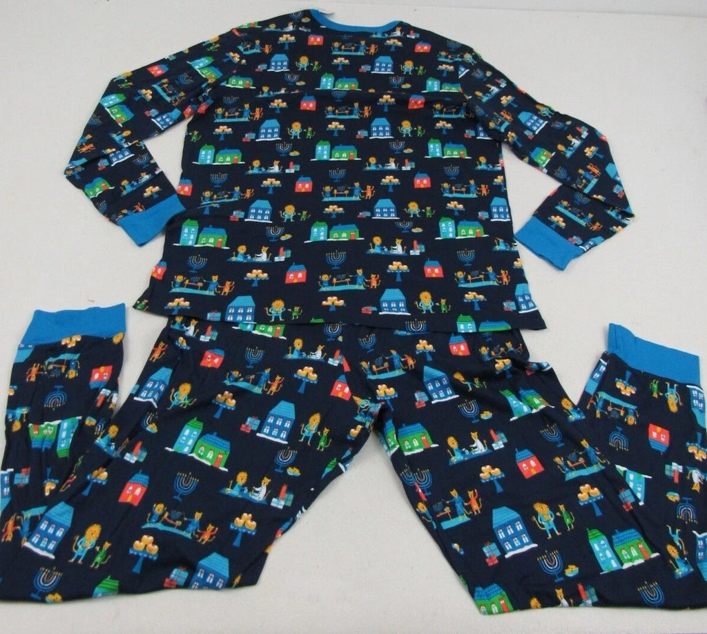Target Mens Blue 2-Piece Long-Sleeve Lion Pajama Set