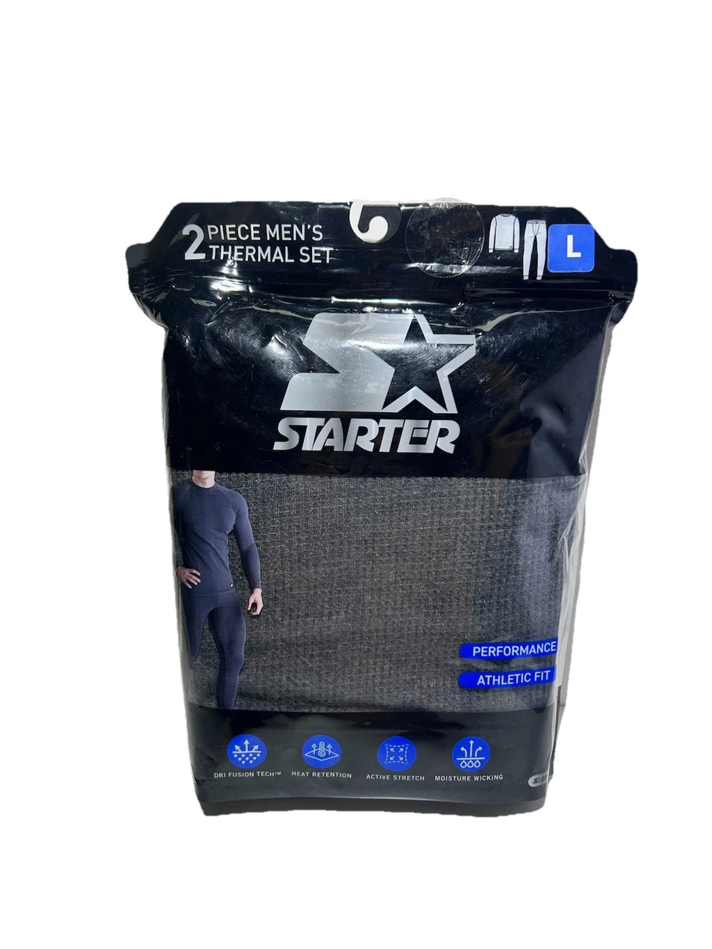 New Starter Men's 2 Piece Performance Waffle Knit Thermal Pajama Set Sizes M, L