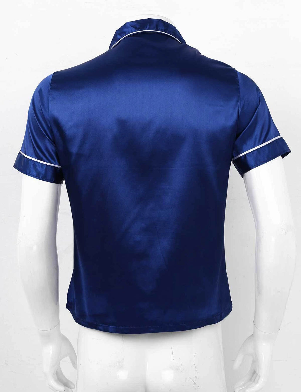 Mens Silk Satin Pajamas PJ Set Top and Bottom Shirts Shorts Sleepwear Nightwear