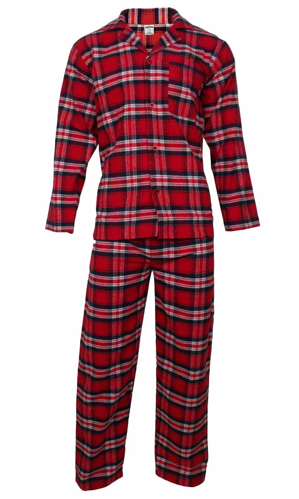 Mens Pyjamas Flannel/Brush Cotton Warm PJ Pyjama Set PJS Sizes S-4XL Nightwear