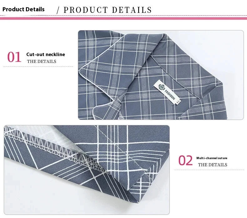 Men's Pajamas Spring Fall Winter Home Wear Sleepwear 2 Piece Set Loungewear