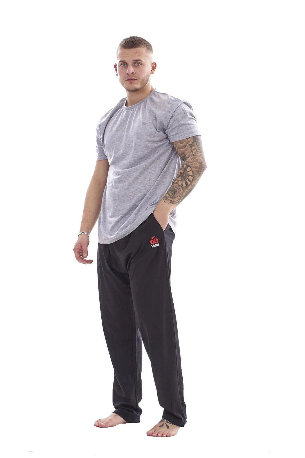 Mens Cotton Pyjama Set Jersey Top Pants Lightweight Loungewear Nightwear M-XXL