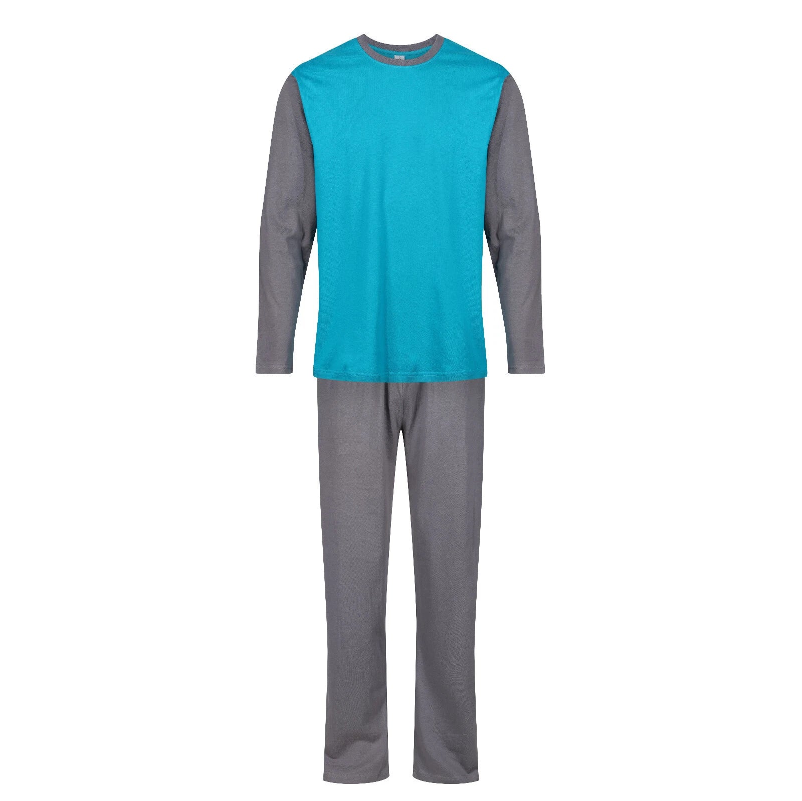 MENS PYJAMAS LONG SLEEVE TOP TROUSERS PJ SET NIGHT LOUNGE WEAR WITH POCKETS BNWT
