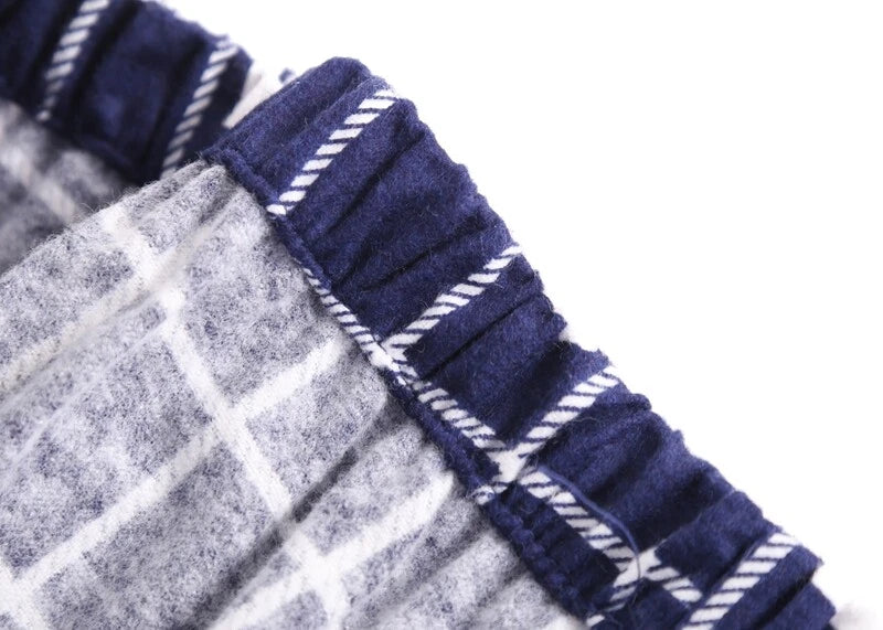 Men's Pajamas Set 100% Cotton Sleepwear Long Sleeve Button Top Pants Nightwear