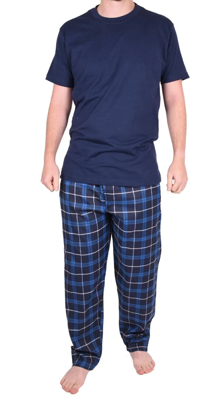 Mens Pyjamas Set Long Sleeve Nightwear Loungewear Pjs Lounge Wear T-shirt Pants