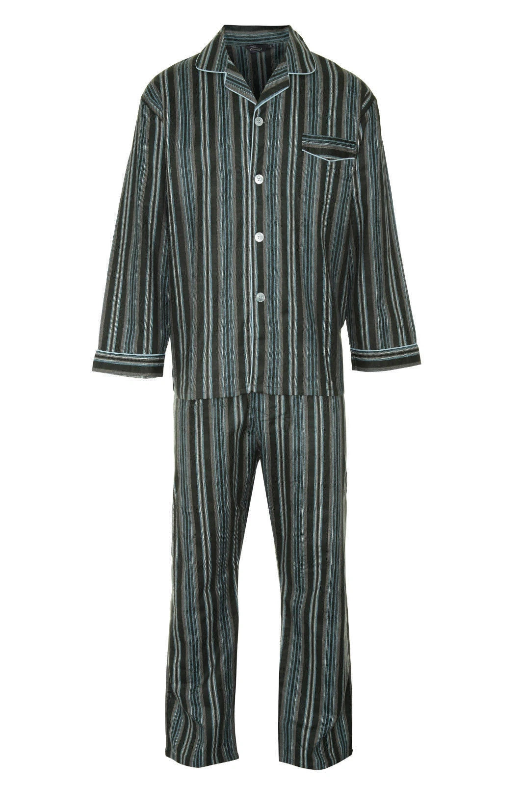 MEN'S WARM TRADITIONAL PYJAMA SET BRUSHED 100% COTTON PJ'S SIZES VARIOUS PATTERN