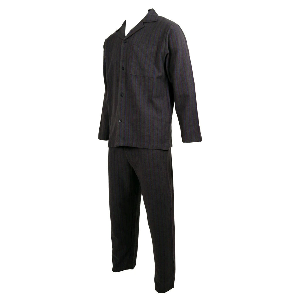 Mens Pyjamas Flannel/Brush Cotton Warm PJ Pyjama Set PJS Sizes S-4XL Nightwear