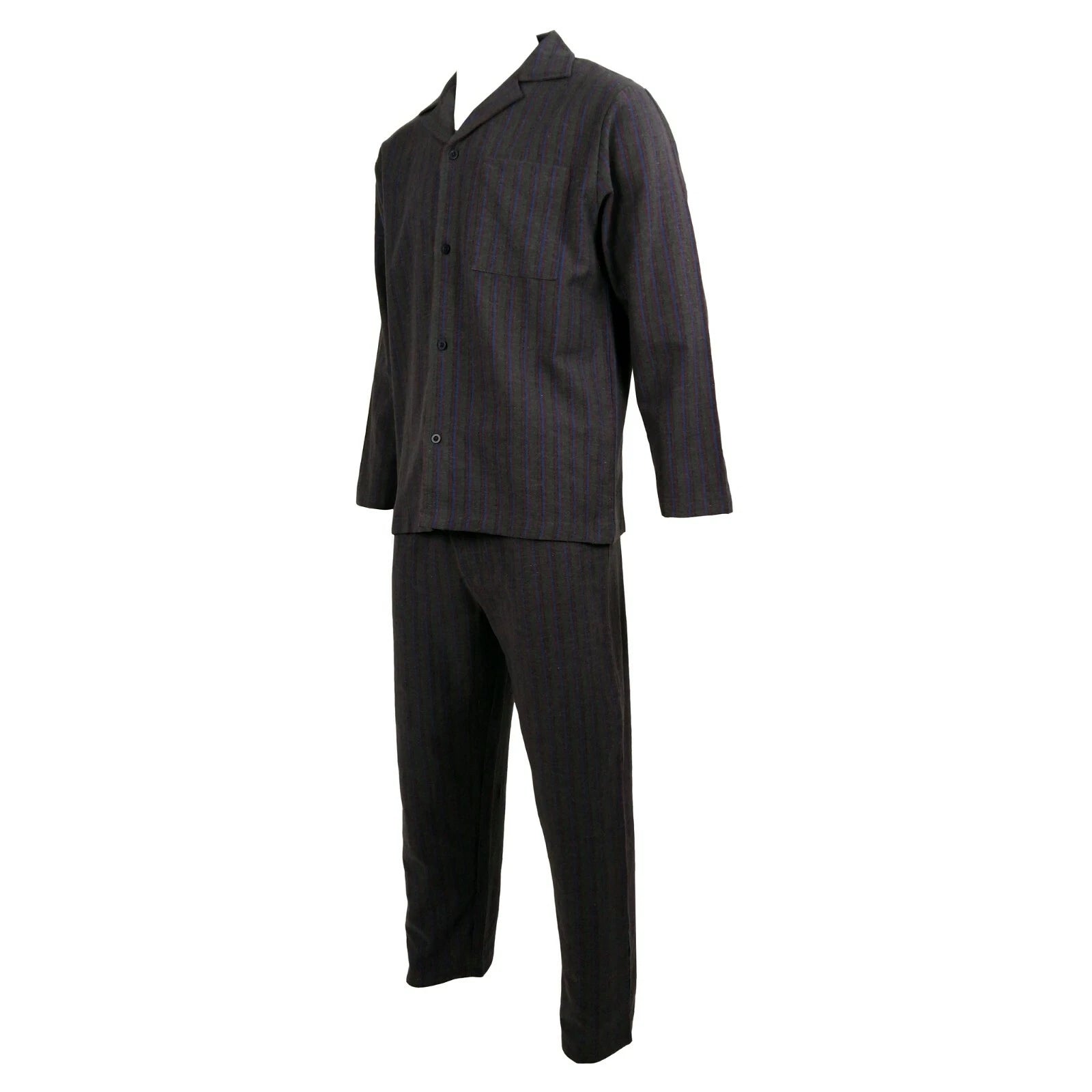 Mens Pyjamas Flannel/Brush Cotton Warm PJ Pyjama Set PJS Sizes S-4XL Nightwear
