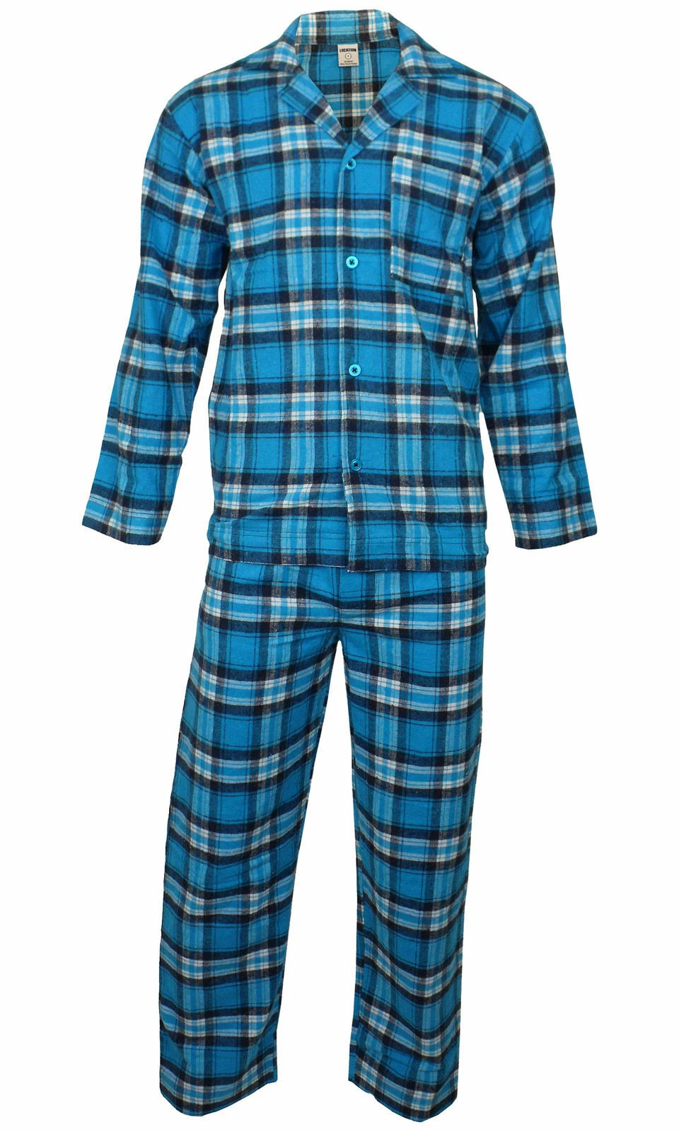 Mens Pyjamas Flannel/Brush Cotton Warm PJ Pyjama Set PJS Sizes S-4XL Nightwear