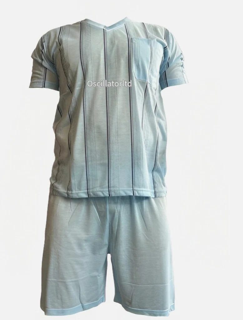 SUMMER Mens Pyjamas Shorts Set Nightwear Pjs Short Sleeve Loungewear Cotton Cool