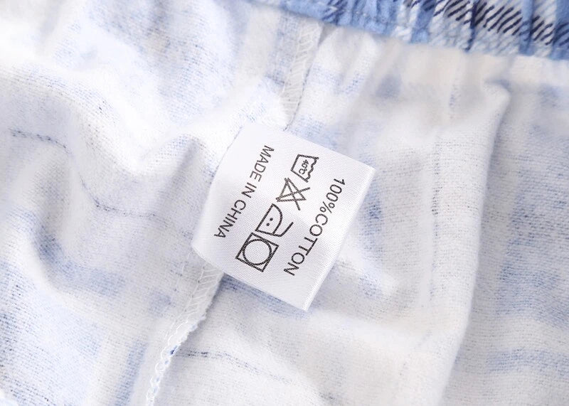 Men's Pajamas Set 100% Cotton Sleepwear Long Sleeve Button Top Pants Nightwear
