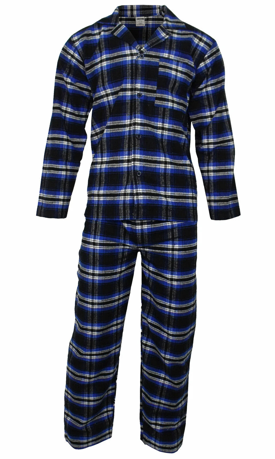Mens Pyjamas Flannel/Brush Cotton Warm PJ Pyjama Set PJS Sizes S-4XL Nightwear