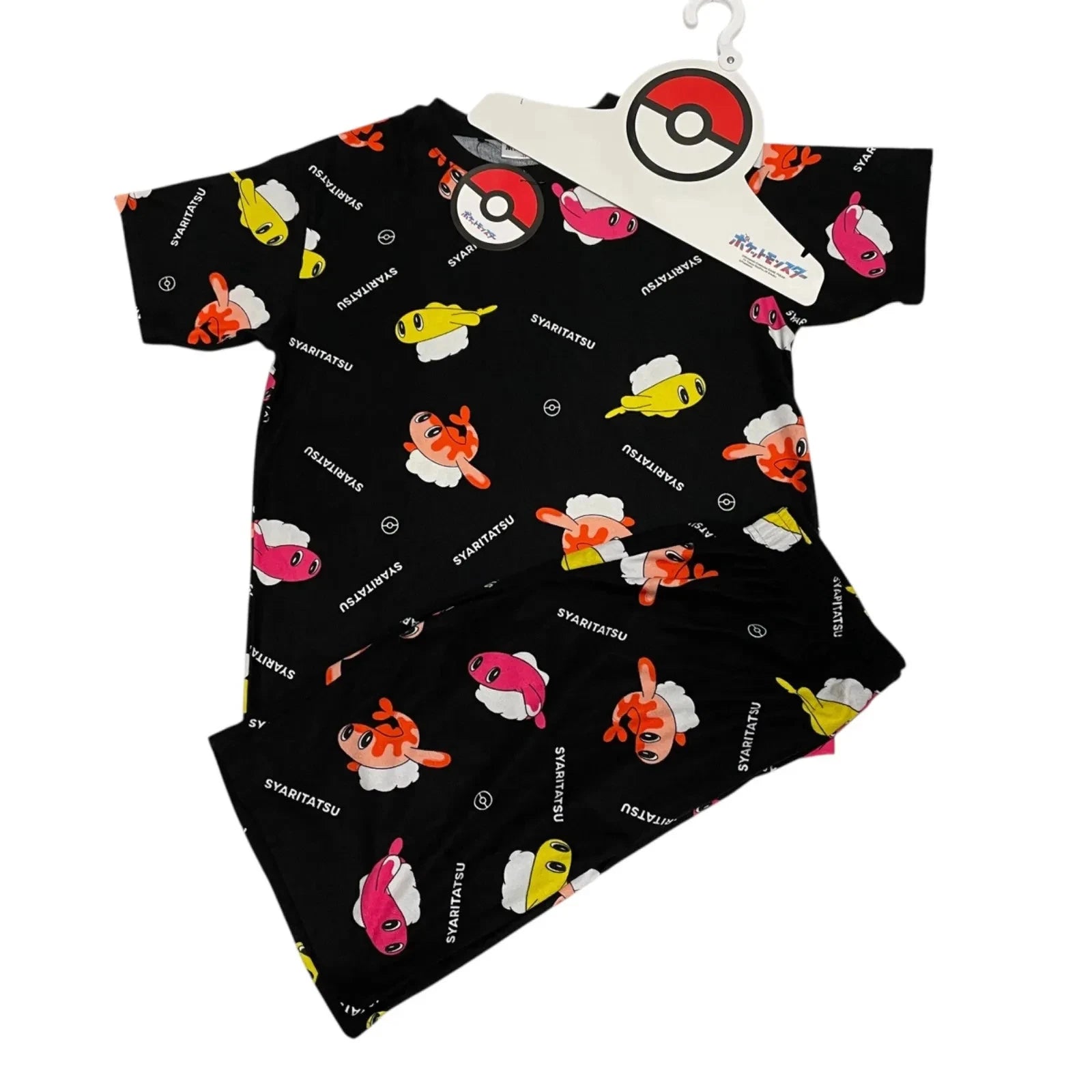 Pokemon Tatsugiri Terry Cloth Pajama Set Short Sleeve Top & Bottoms Room Wear