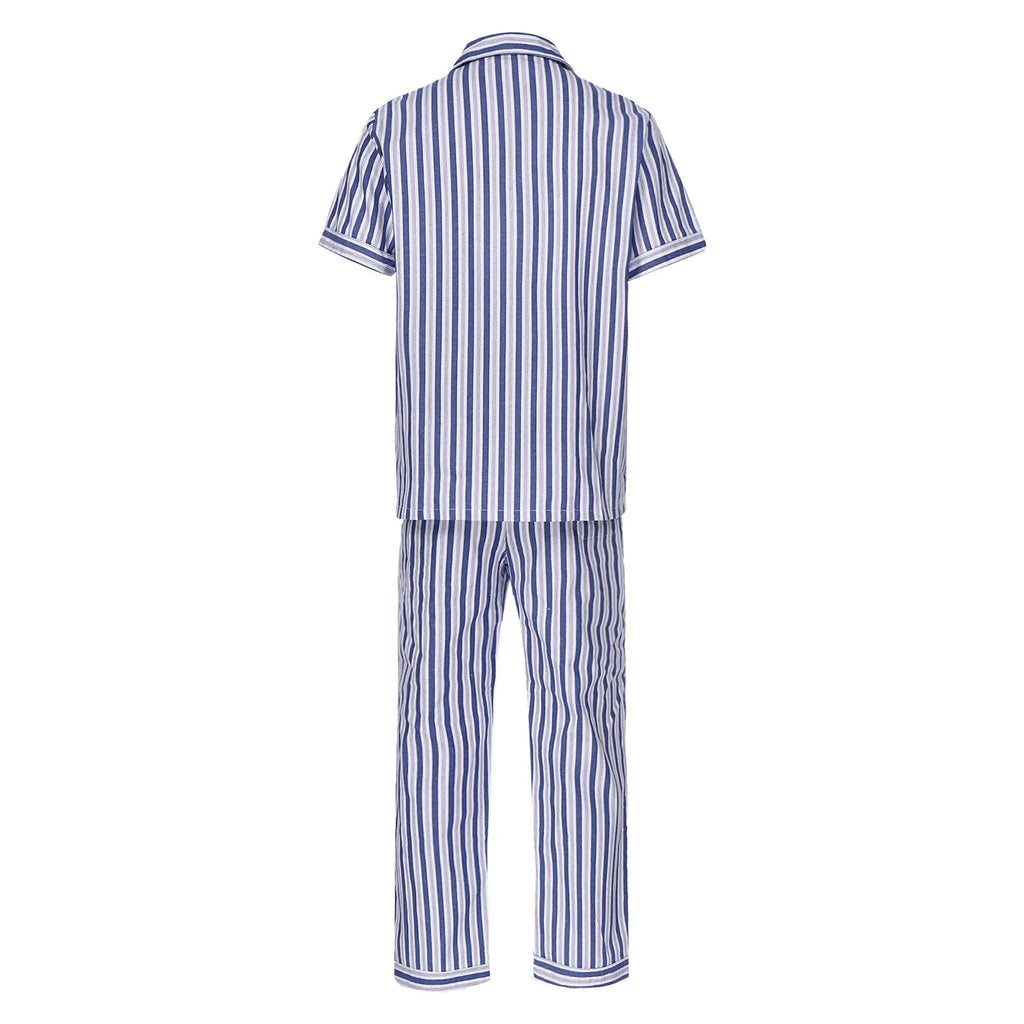 Mens Homewear 2pcs Pajama Set Sleep Sleepwear Shirt Nightgown Button Down Suits