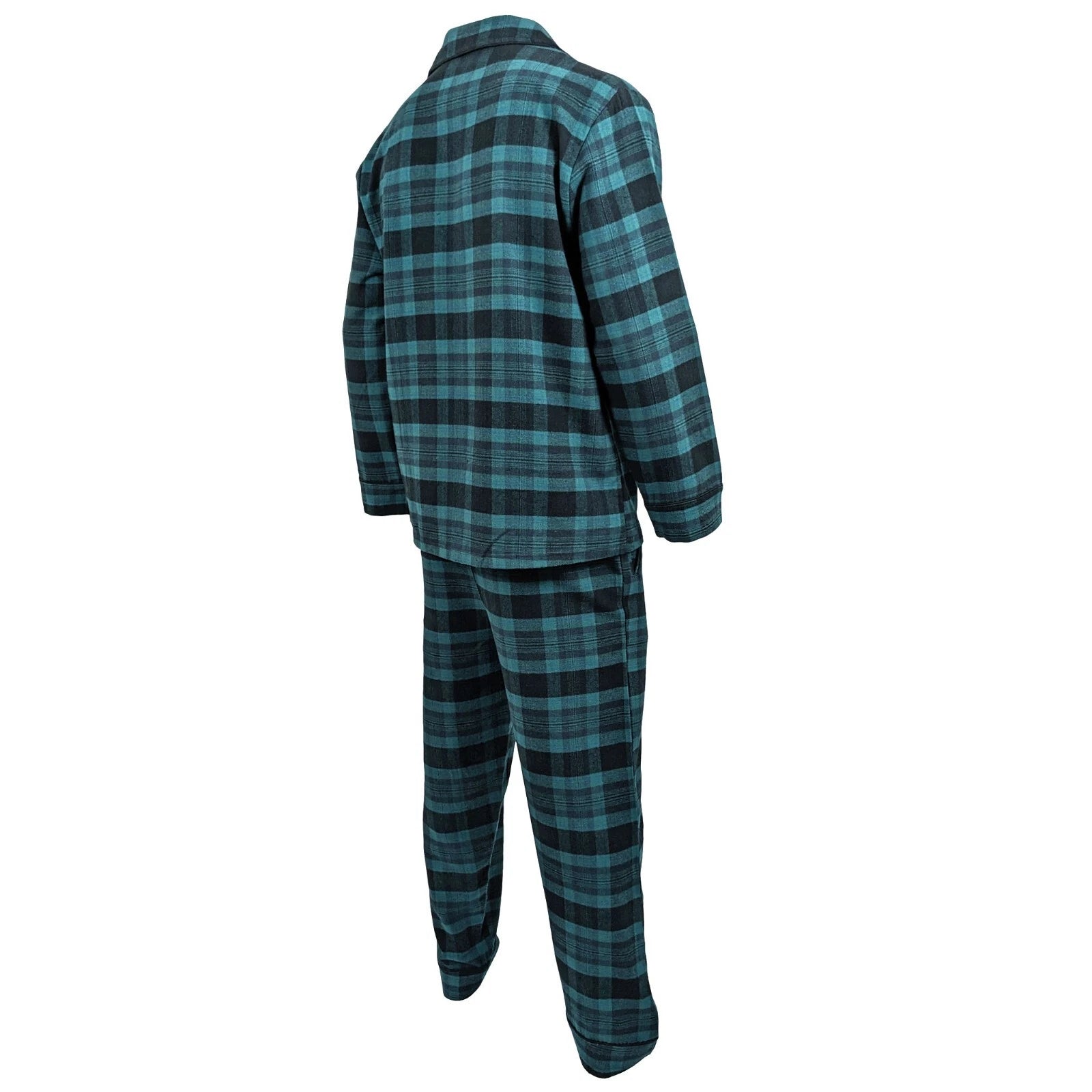 Mens Pyjamas Flannel/Brush Cotton Warm PJ Pyjama Set PJS Sizes S-4XL Nightwear