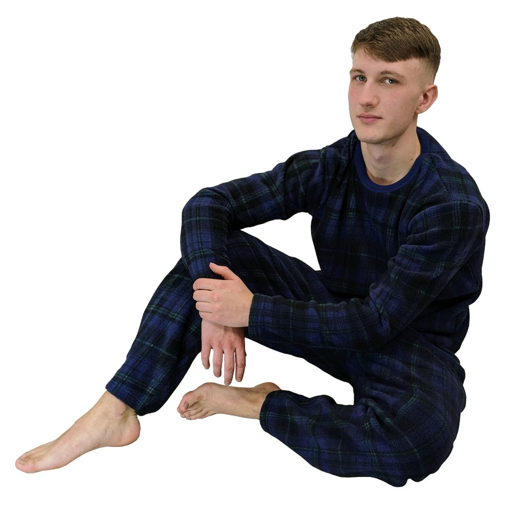 Men's Pyjama Set Fairisle Comfort Fleece Design PJS Soft Warm 2 PC S-4XL L/S PJ