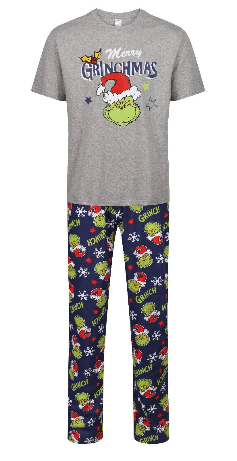 MENS CHRISTMAS PYJAMAS THE GRINCH PJ SET NIGHT WEAR XMAS M L XL XXL PJ SETS NEW