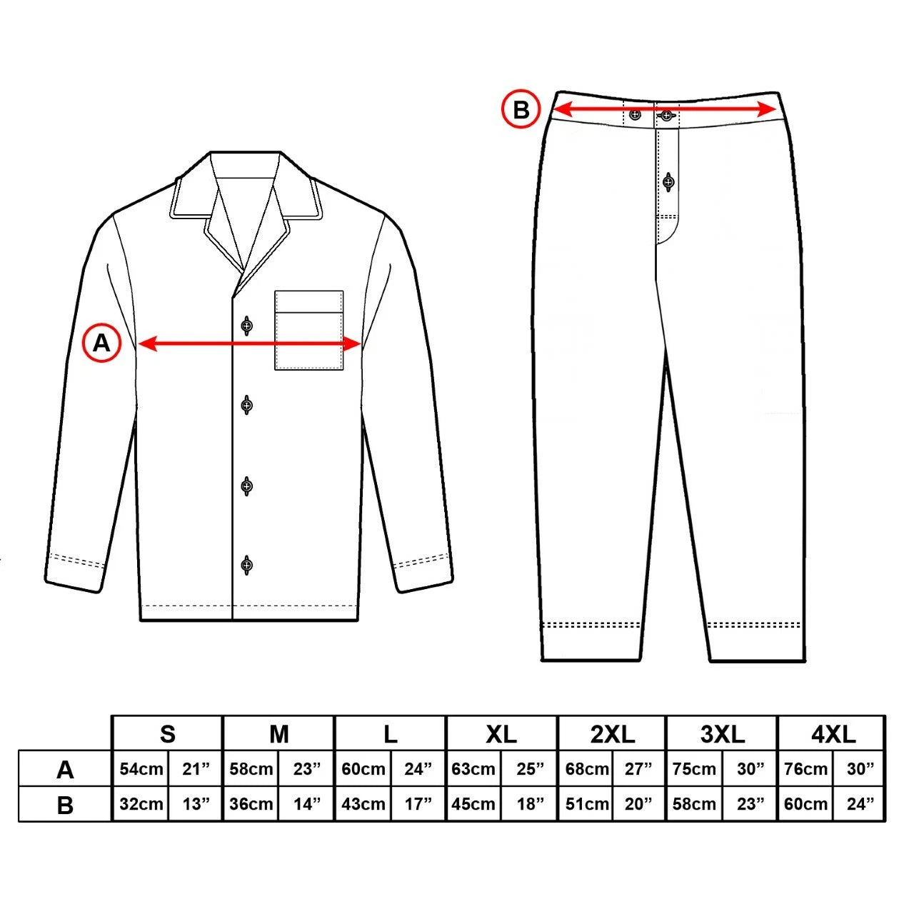 Mens Pyjamas Flannel/Brush Cotton Warm PJ Pyjama Set PJS Sizes S-4XL Nightwear