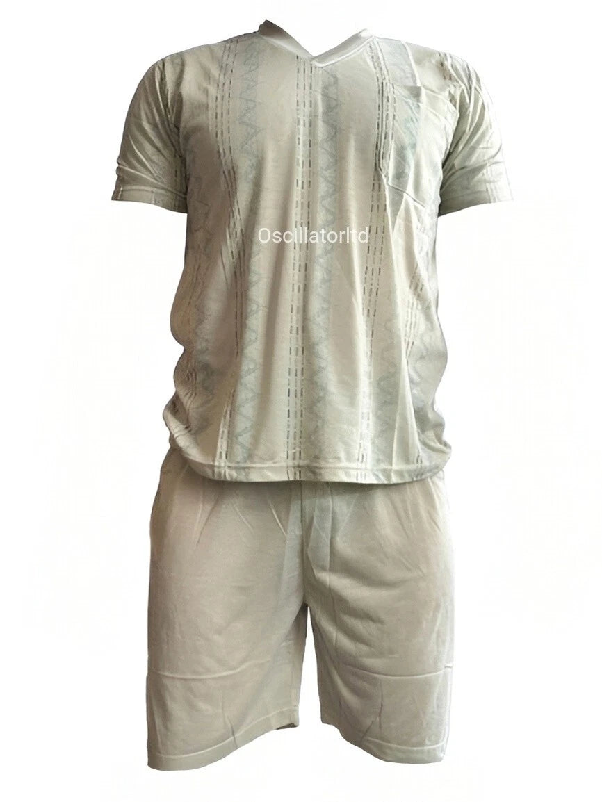Mens SUMMER Cool Pyjamas Shorts Set Short Sleeve Nightwear Pjs Loungewear Cotton