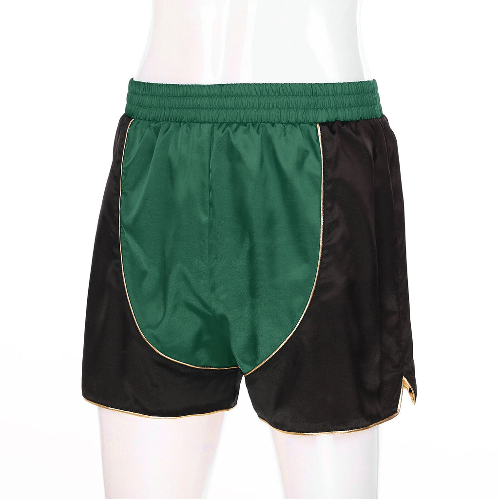Men's Silk Satin Pajamas Set Vest Top and Boxer Shorts Sleepwear Home Loungewear