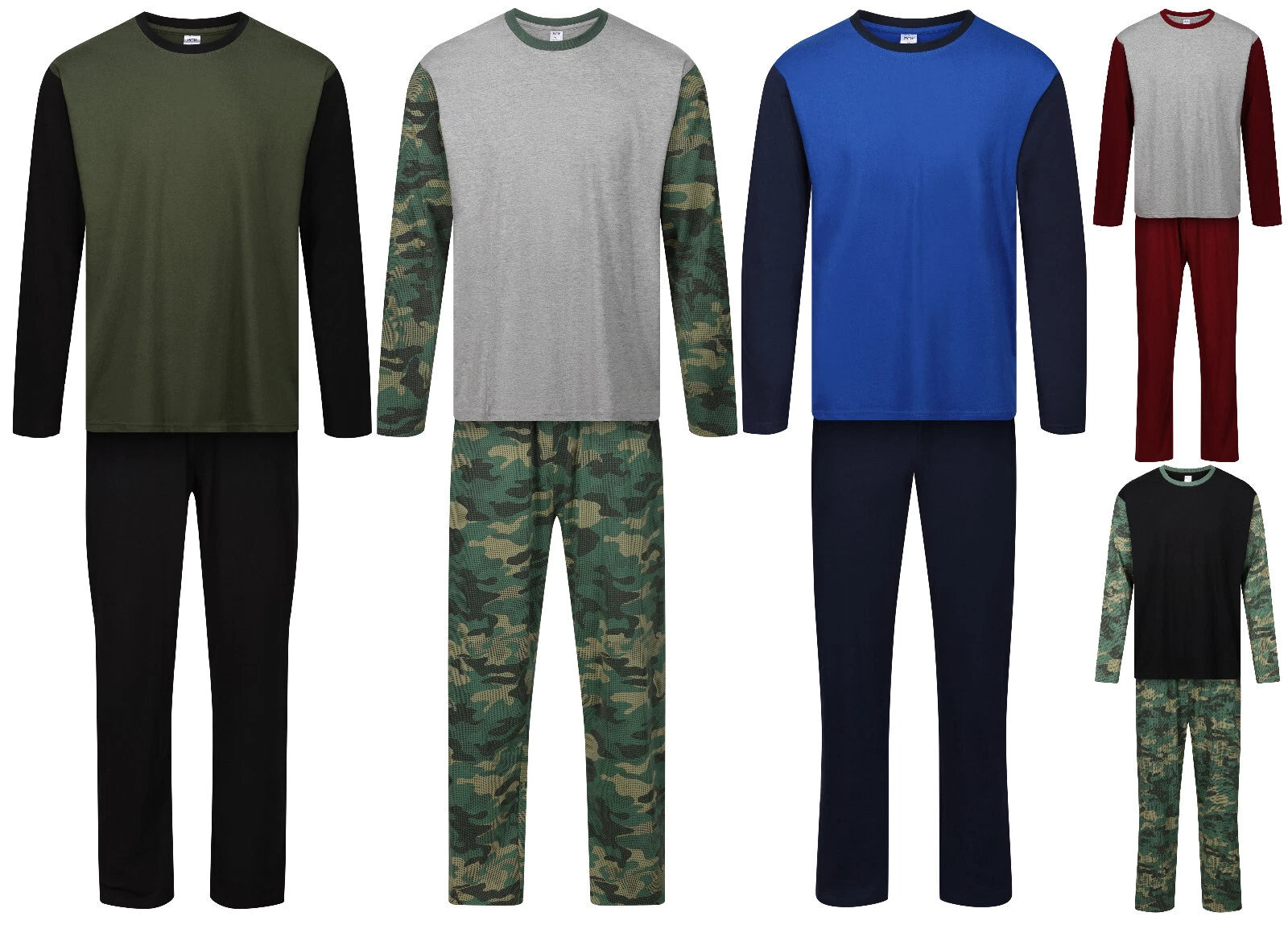 MENS PYJAMAS LONG SLEEVE TOP TROUSERS PJ SET NIGHT LOUNGE WEAR WITH POCKETS BNWT
