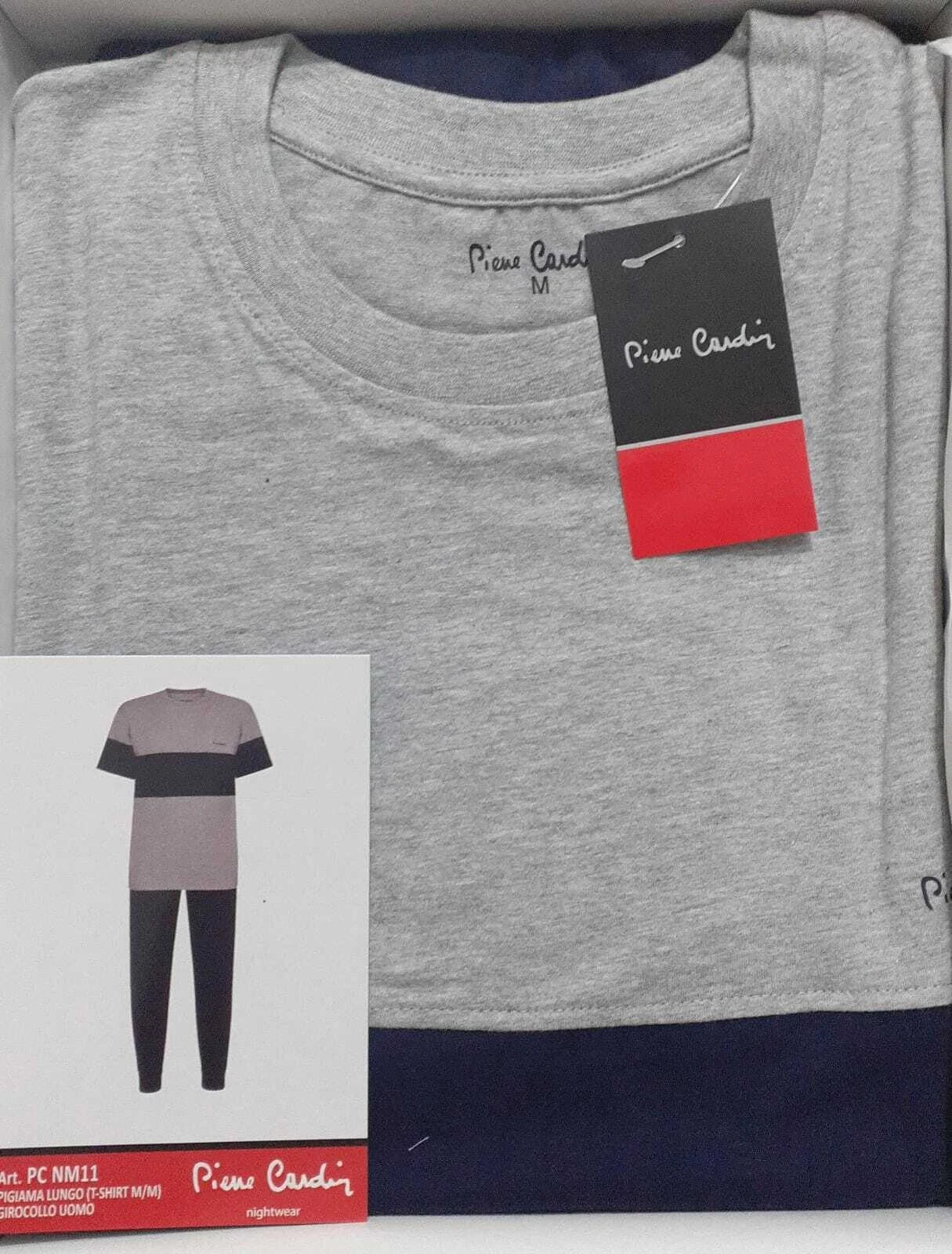 Men's Short Sleeve Crew Neck Pajamas In Cool Cotton Jersey Pierre Cardin NM11
