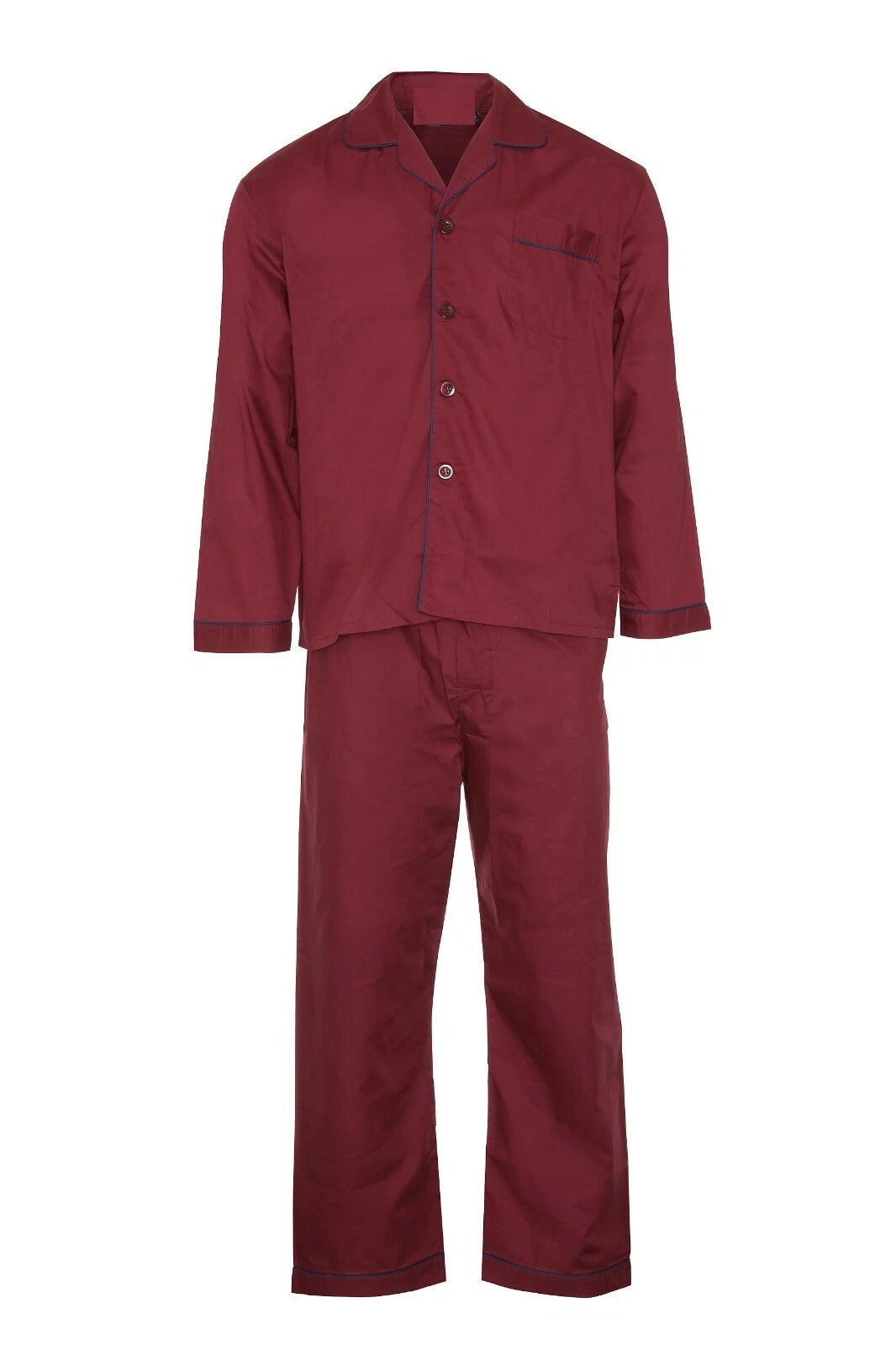 Mens Long Traditional Pyjamas 2 Piece Classic Set Hospital Top+Bottoms Nightwear