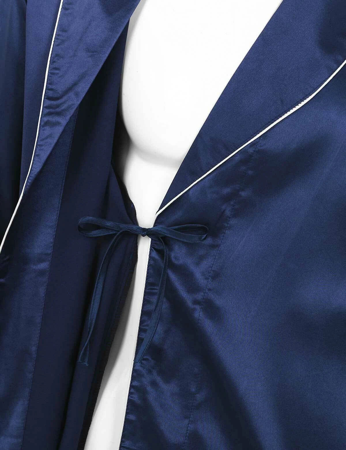 Men's Pajamas Set Soft Satin Homewear Ice Silk Bathrobes Sleepwear Nightwear