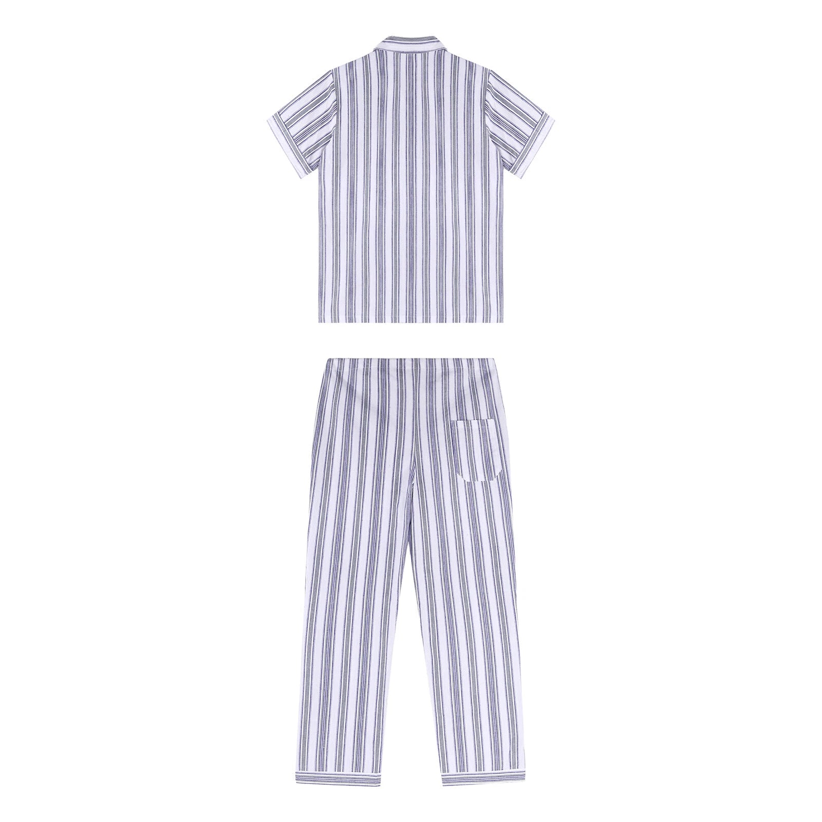 Mens Homewear 2pcs Pajama Set Sleep Sleepwear Shirt Nightgown Button Down Suits