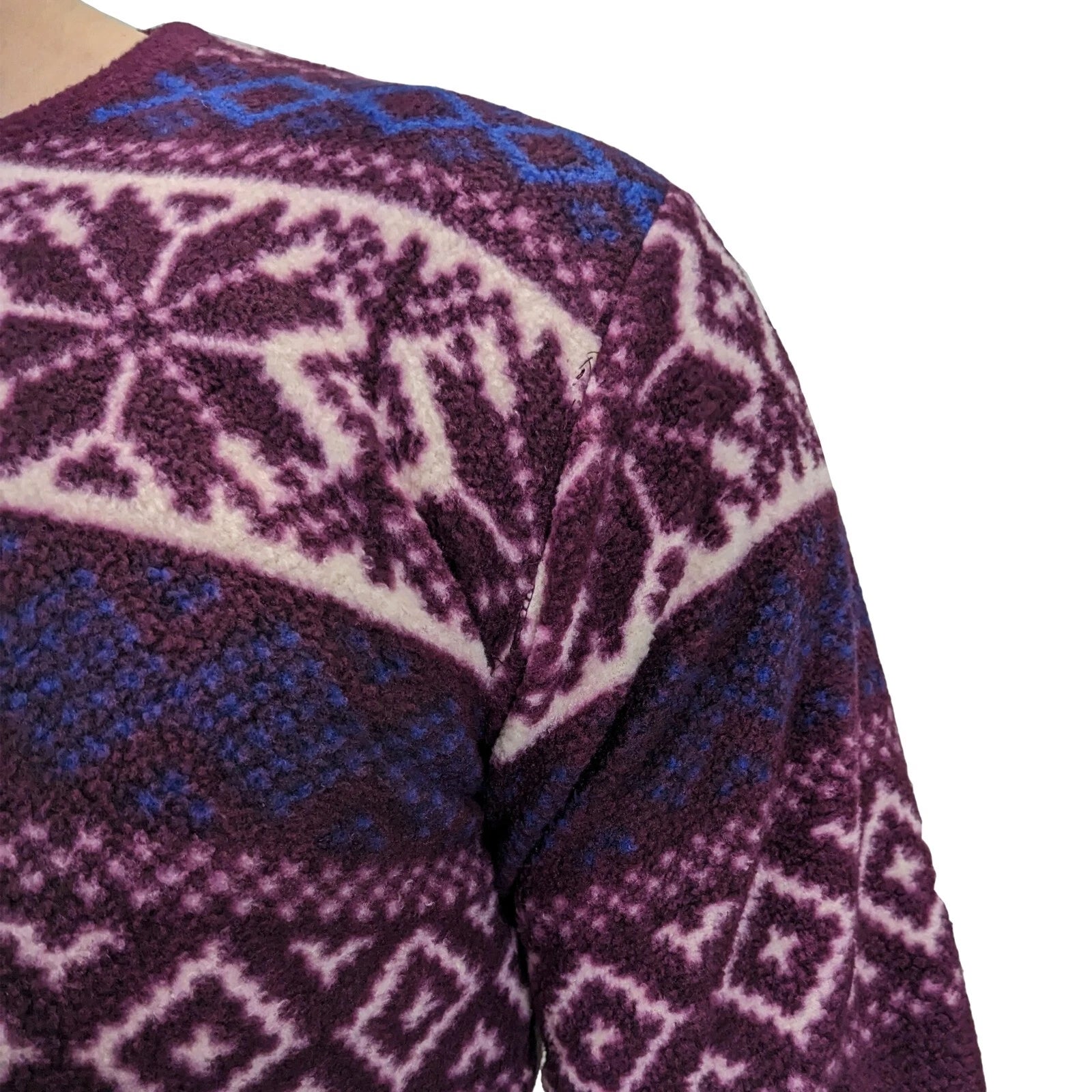 Men's Pyjama Set Fairisle Comfort Fleece Design PJS Soft Warm 2 PC S-4XL L/S PJ