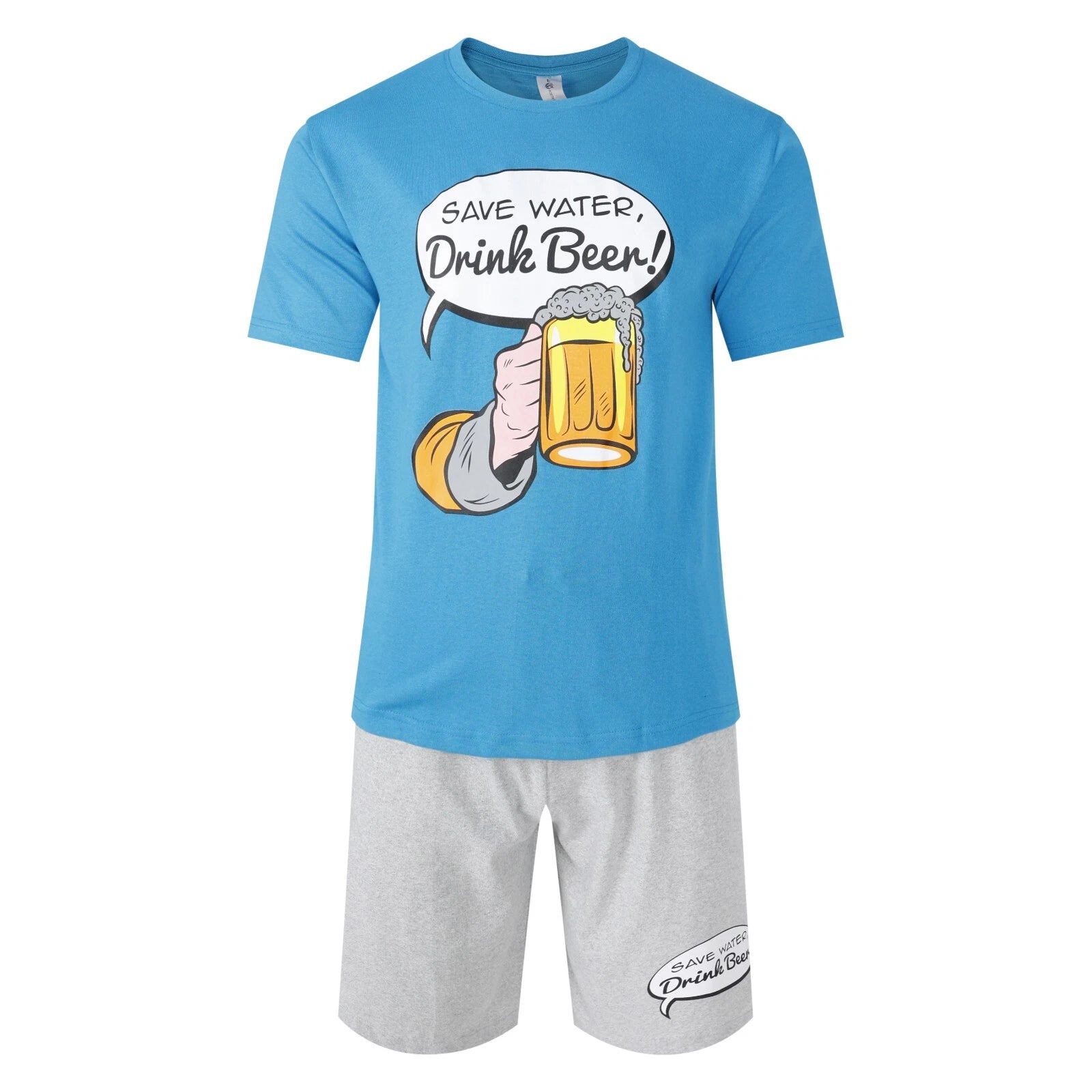 Mens Short Pyjamas Funny Novelty PJ Sets Night Sleep Lounge Wear L XL XXL New