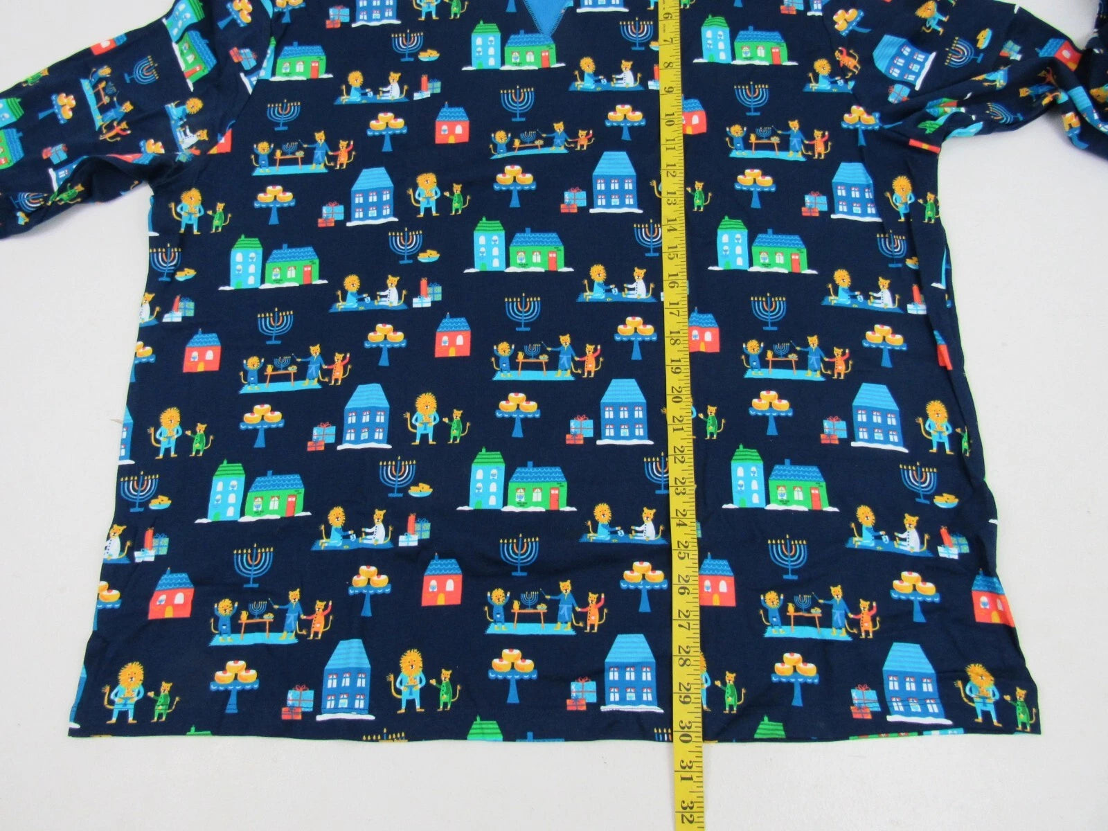 Target Mens Blue 2-Piece Long-Sleeve Lion Pajama Set