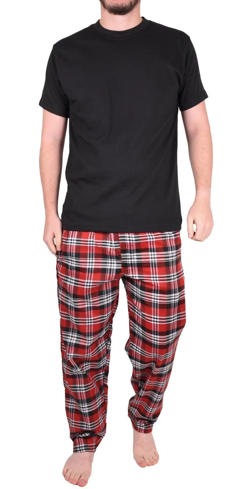Mens Pyjamas Set Long Sleeve Nightwear Loungewear Pjs Lounge Wear T-shirt Pants